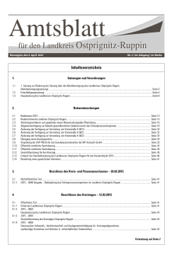 Amtsblatt Nr. 1 von 2015 - Landkreis Ostprignitz