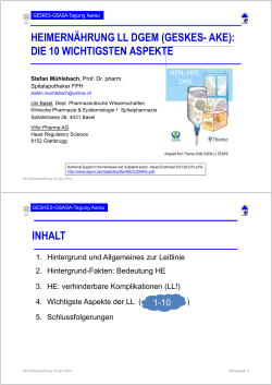 DGEM - Heimernährung: die 10 wichtigsten Aspekte