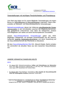 hc-rheinland - bisherige und geplante veranstaltungen