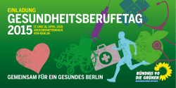 GesuNDheiTsBeRuFeTAG - Bündnis 90/Die Grünen Berlin