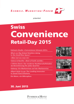 Convenience - Schweiz. Marketing