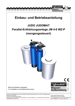 Einbau- und Betriebsanleitung - Judo Wasseraufbereitung GmbH