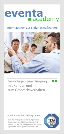 Grundlagen zum Umgang mit Kunden und zum
