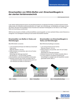 Einschwei&szlig;en von WIKA-Muffen und