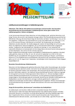 Jubil&auml;umsveranstaltungen in Geb&auml;rdensprache