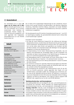Eicherbrief April 2015