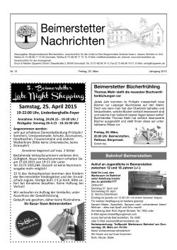 Mitteilungsblatt KW 12 - Gemeinde Beimerstetten