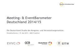 Meeting- & EventBarometer Deutschland 2014/15