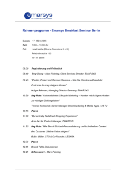 Breakfast Seminar Berlin_Rahmenprogramm