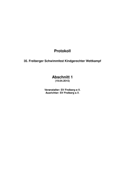 35. Freiberger Schwimmfest KGW