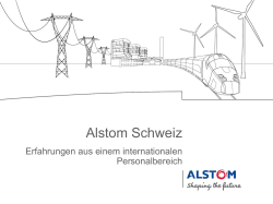 Alstom Schweiz - Fachverbände der Aargauer Gemeinden