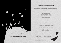 keine bleibende Statt