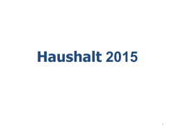 Haushalt 2015 - Stadt Aichach