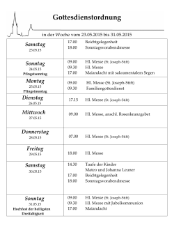 Gottesdienstordnung - Herz-Jesu