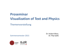 Proseminar Visualization of Text and Physics