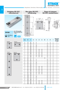 Gleitplatten VDI 3357, selbstschmierend Wear plates VDI