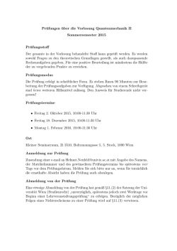 Information abot the exam