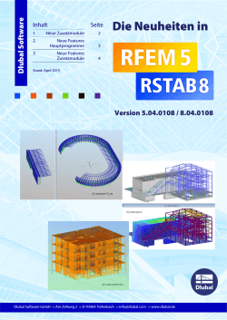 Die Neuheiten in RFEM 5 / RSTAB 8