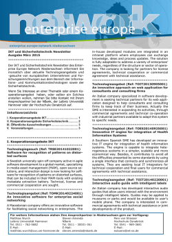 IKT und Sicherheitstechnik Newsletter Ausgabe M&auml;rz 2015
