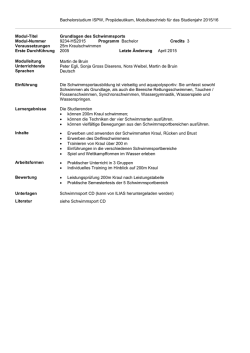 Grundlagen des Schwimmsports