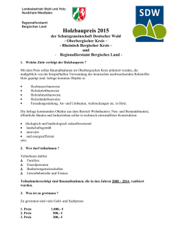 Holzbaupreis 2015 - Schutzgemeinschaft Deutscher Wald