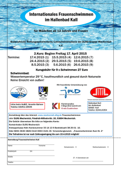 Internationales Frauenschwimmen im Hallenbad