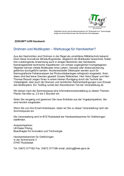 Einladung Multikopter - Umweltzentrum des Handwerks Thüringen