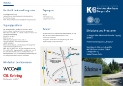 Einladung und Programm - Kreiskrankenhaus Bergstraße