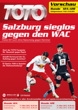 Salzburg sieglos gegen den WAC