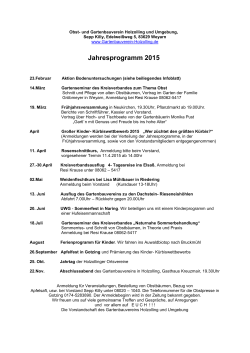 Jahresprogramm - Kreisverband f&uuml;r Obst