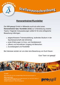 Honorartrainer / Kursleiter