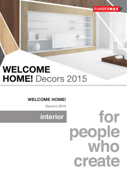 Welcome Home! Produktdatenblatt