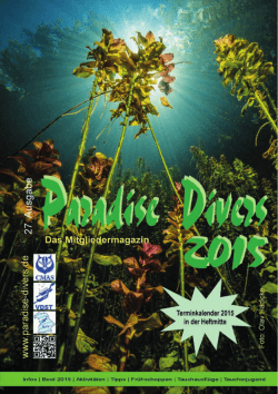 Vereinsheft 2015  - Tauschsportverein Paradise Divers