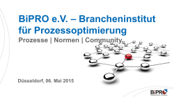 BiPRO e.V. – Brancheninstitut für Prozessoptimierung
