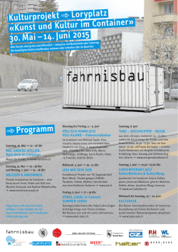 Kulturprojekt Loryplatzi &laquo;Kunst und Kultur im Container&raquo; 30