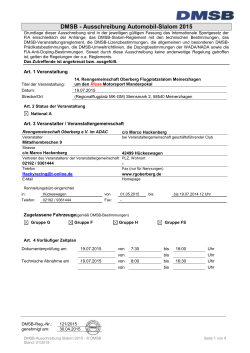DMSB - Renngemeinschaft Oberberg
