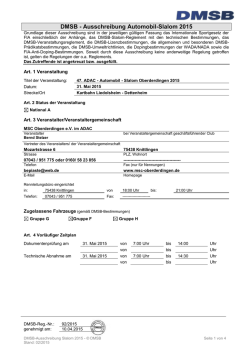 DMSB - Ausschreibung Automobil-Slalom 2010 - MSC