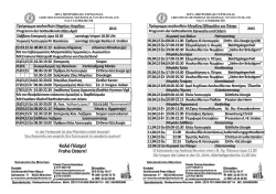 Gottesdienstprogramm 2015