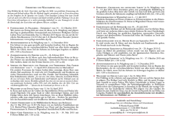 Exerzitien und Wallfahrten 2015