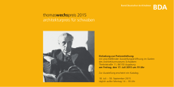 thomaswechspreis 2015 architekturpreis für schwaben