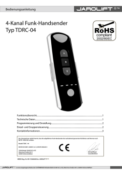 4-Kanal Funk-Handsender Typ TDRC-04