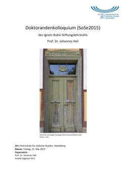 Doktorandenkolloquium (SoSe2015)