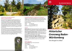 Historischer Grenzweg Baden- W&uuml;rttemberg