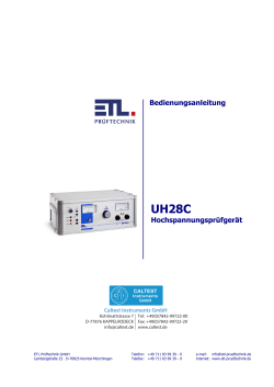 Handbuch Serie UH28C - Caltest Instruments GmbH