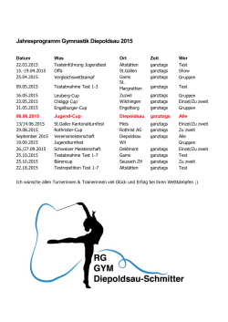 Jahresprogramm Gymnastik Diepoldsau 2015 - RG