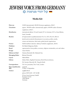 Media Kit - Jewish Voice From Germany