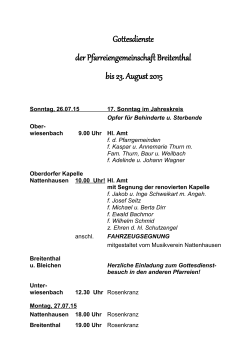 Gottesdienstordnung