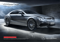 Preisliste CLS gültig ab 07.04.2015 - Mercedes