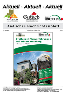 Amtliches Nachrichtenblatt KW 12 vom 19.03.2015