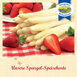Unsere Spargel-Speisekarte